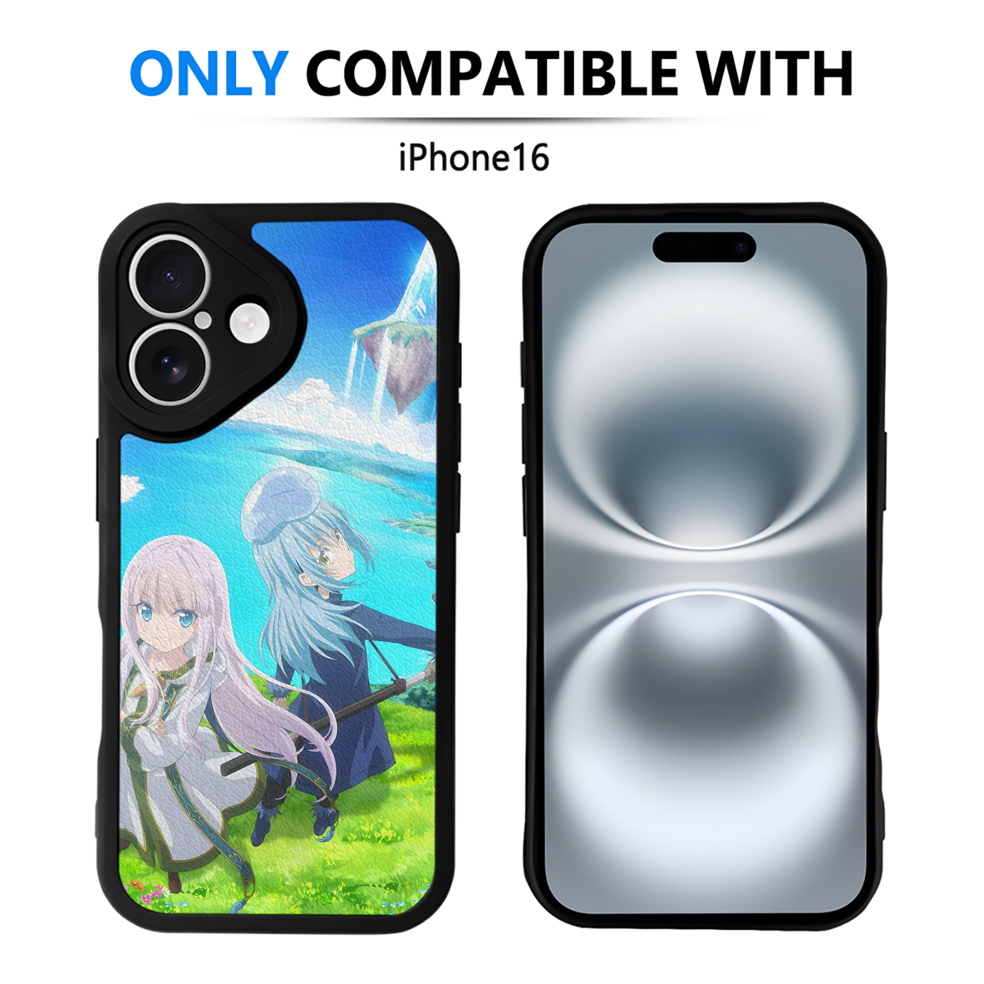 （画像用） 転スラ Regarding Reincarnated to Slime 【iPhone 16シリーズ対応】シリコンスマホケース（レザー調） 材質：シリコン